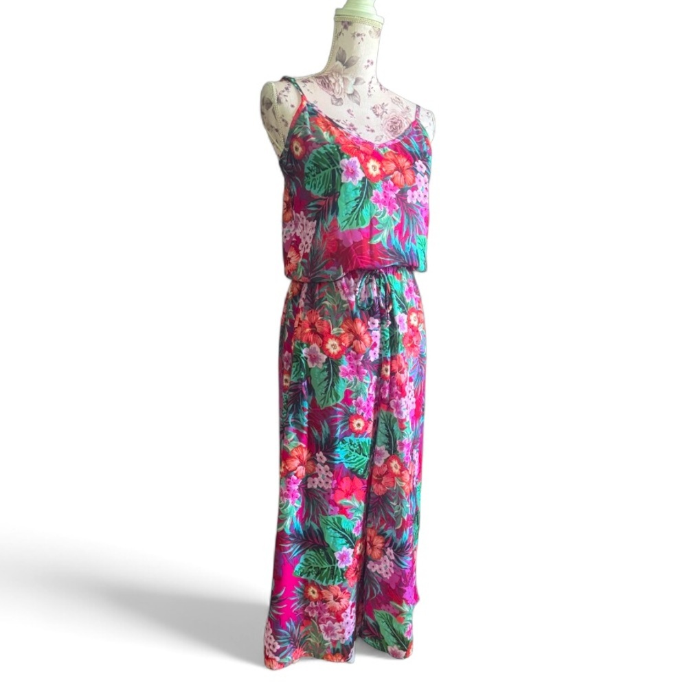 Show me your mumu Pink Tropical Print Floral Jumpsuit - Picture 3 of 4